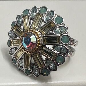 Y2K Retired Swarovski Regency Statement Cocktail Ring Genuine Authentic